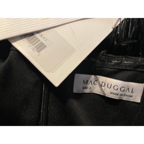 Mac Duggal NEW Size 2 68146 Black Feather Neck Sleeveless Strapless Jumpsuit NWT - Picture 7 of 9